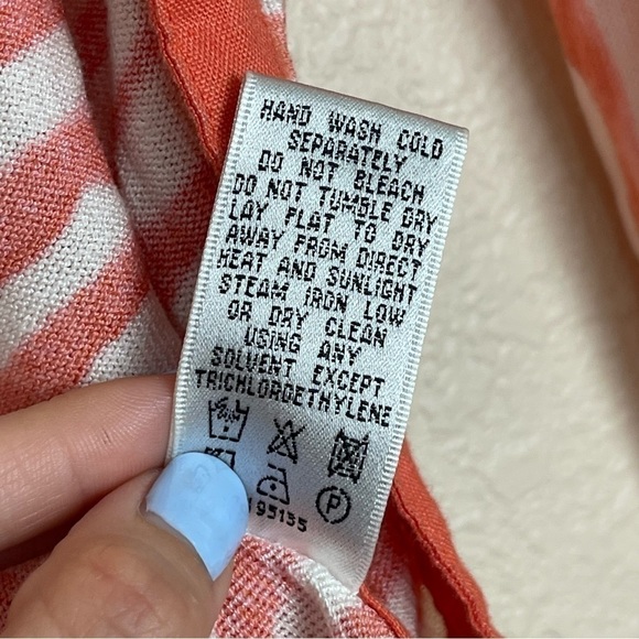 Lafayette 148 New York Linen Blend Zebra Print Striped Button Front Cardigan - Picture 9 of 10